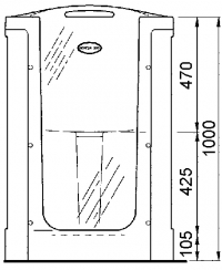 Sitzbadewanne mit Fronteinstieg: Acacia 207 von Aventas Care
